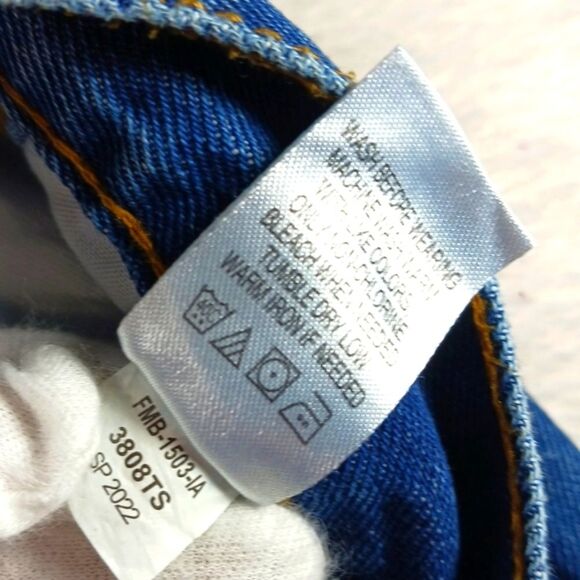 Blue Mountain Relax Fit Mid-Rise Denim Utility/Carpenter Jeans. Blue Men's 30x30 - Picture 5 of 10